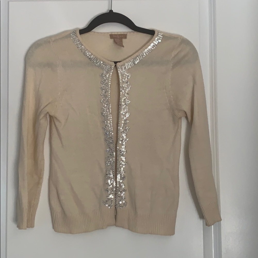 Super soft ivory silk mohair cardigan size 00